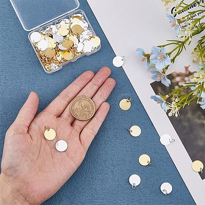 Brass Stamping Blank Tag Charms KK-FH0001-49-NF-1