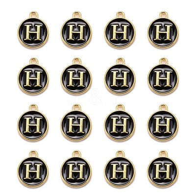 Golden Plated Alloy Charms X-ENAM-S118-02H-1