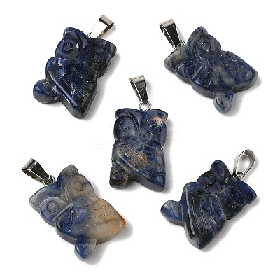 Natural & Synthetic Mixed Gemstone Pendants G-B127-09P-1