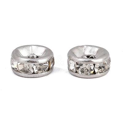 304 Stainless Steel Rhinestone Spacer Beads X-STAS-P444-01A-P-1