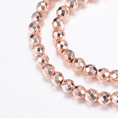 Electroplate Non-magnetic Synthetic Hematite Bead Strands X-G-Q465-23RG-1