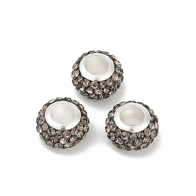 Alloy Rhinestone Clay Pave Beads ALRI-D300-03S-09-1