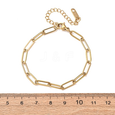 4MM 304 Stainless Steel Paperclip Chain Bracelets SA-CBA4160-22G-1