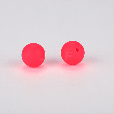 Round Silicone Focal Beads SI-JX0046A-03-1