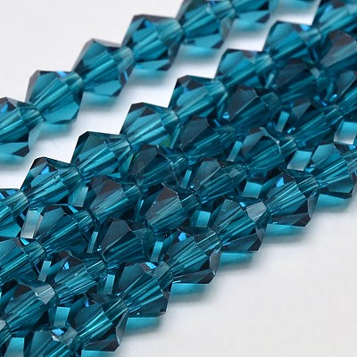 Imitate Austrian Crystal Bicone Glass Beads Strands GLAA-F029-3x3mm-01-1