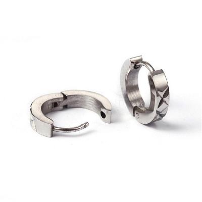 Tarnish Resistant 304 Stainless Steel Huggie Hoop Earrings EJEW-N0020-142-1