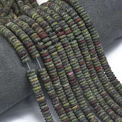 Frosted Natural Dragon Blood Beads Strands G-K389-C07-01-1
