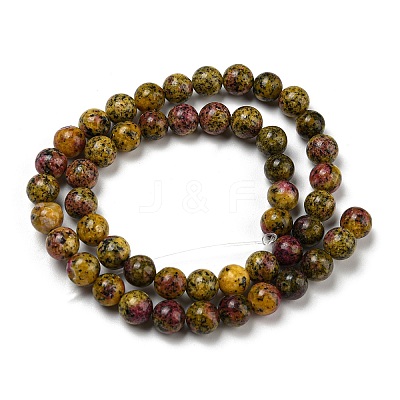 Natural Dyed Sesame Jasper Beads Strands G-E443-A38-1