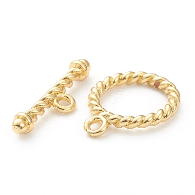 Brass Toggle Clasps KK-P200-06G-1