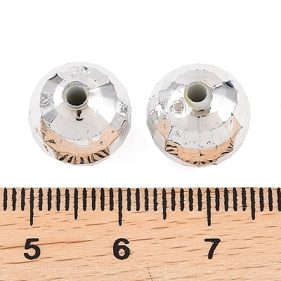 Faceted Round Plated Acrylic Beads PACR-L001-12mm-S-1