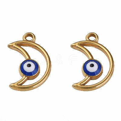 304 Stainless Steel Enamel Pendants STAS-N087-50-03G-1