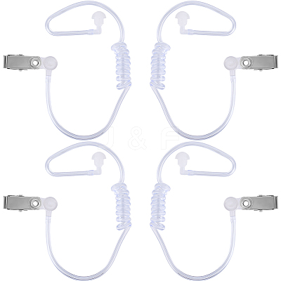 5Pcs PVC Plastic Replacement Acoustic Coil Tube with Earbuds KY-BBC0001-04-1