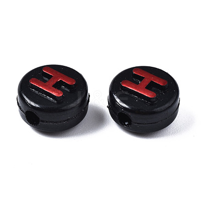 Opaque Black Acrylic Beads MACR-Q242-009D-1
