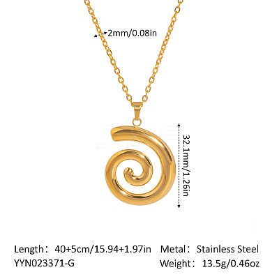 Minimalist Ocean 304 Stainless Steel Pendant Necklaces for Women LS-HW3248-2-1