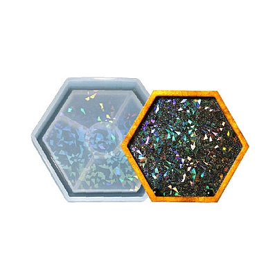 Silicone Laser Effect Cup Mat Molds X-DIY-C061-03A-1