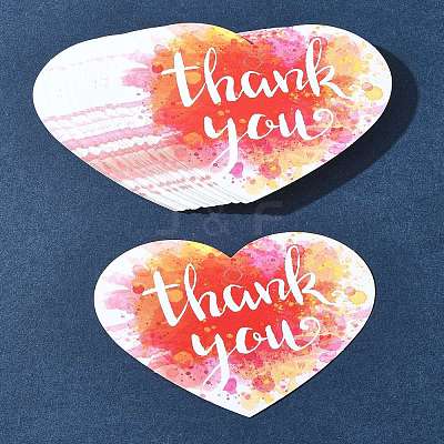 Coated Paper Thank You Greeting Card DIY-FS0007-76D-1