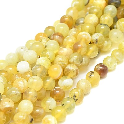 Natural Yellow Opal Beads Strands G-F674-07AB-8mm-1