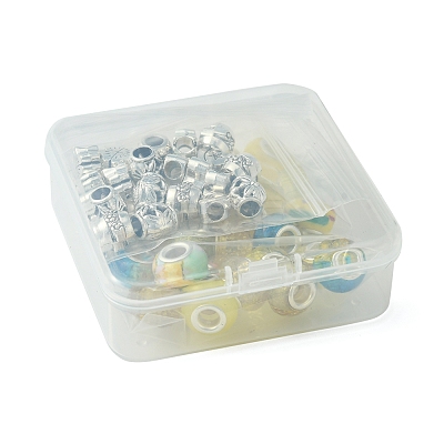 DIY Tibetan Style Alloy & Resin European Beads Making Finding Kits DIY-FS0006-78B-1