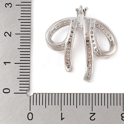 Brass Micro Pave Clear Cubic Zirconia Pendants LS-KK-N256-18P-1
