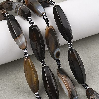 Natural Banded Agate Beads Strands GG-T001-01A-1