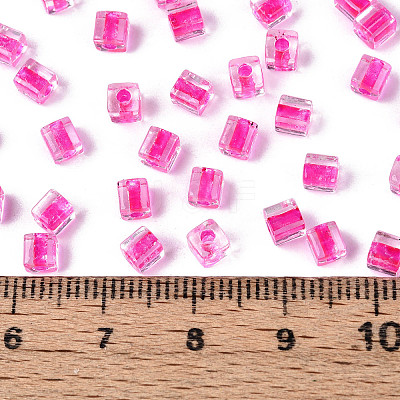 Transparent Inside Colours Glass Seed Beads SEED-T007-11D-1