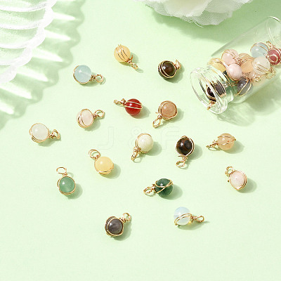 32Pcs 16 Styles Natural & Synthetic Gemstone Pendants PALLOY-SW00089-1