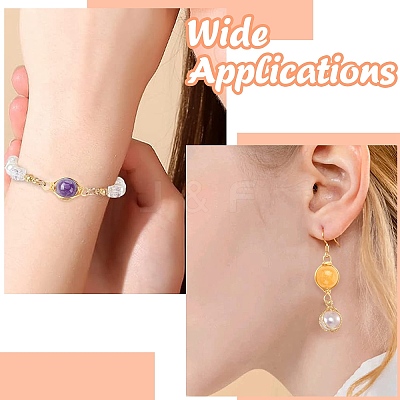 16Pcs 8 Style Natural Gemstone Connector Charms PALLOY-CJ00053-1