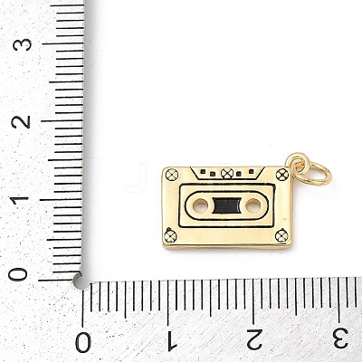 Brass Enamel Pendants KK-U062-36G-1