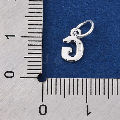 925 Sterling Silver Letter Charms STER-C012-01S-G-1