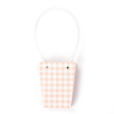 Trapezoid Kraft Paper Portable Bags CARB-J001-01D-1