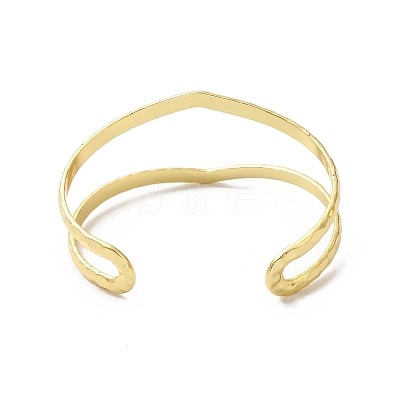 Rack Plating Brass Cuff Bangles BJEW-A137-04G-1