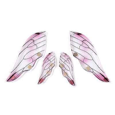 Transparent Epoxy Resin Pave Rhinestone Big Pendants RESI-TAC0021-97A-1