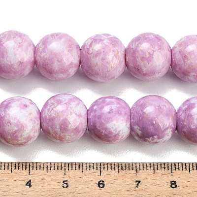 Baking Paint Glass Beads Strands GL-CBA8F4B-02F-1