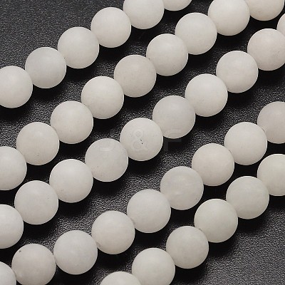 Natural White Jade Beads Strands G-D671-10mm-1