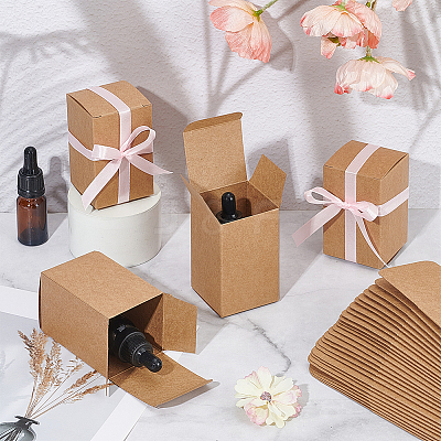 Kraft Paper Packing Boxes for Essential Oil Gift CON-WH0107-59B-01-1