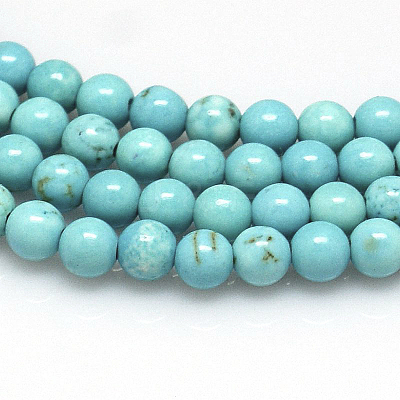 Natural Magnesite Beads Strands TURQ-G103-6mm-01-1