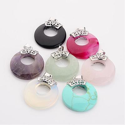 Natural & Synthetic Mixed Stone Pendants G-C071-M-1