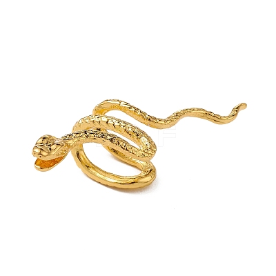 Sterling Silver Snake Cuff Earrings EJEW-L263-01G-1