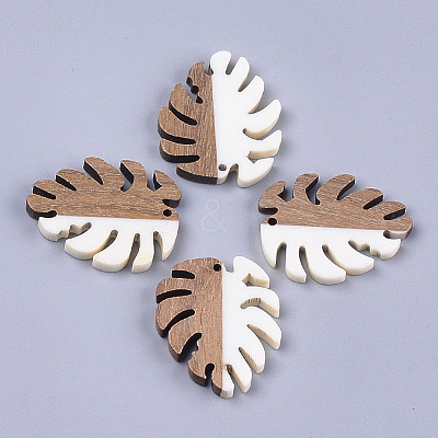 Resin & Walnut Wood Pendants X-RESI-S358-57A-1