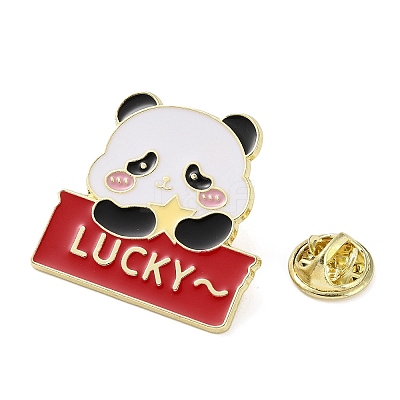 Panda Theme Enamel Pins JEWB-B030-03A-G-1