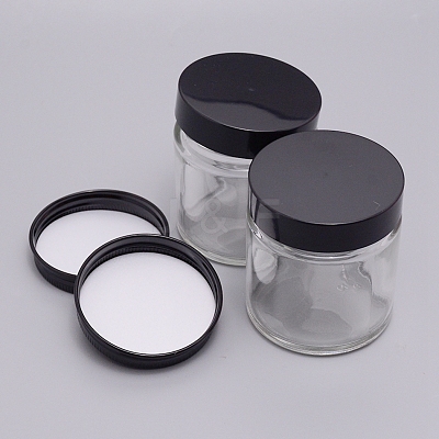 Round Glass Storage Containers GLAA-WH0025-37-1