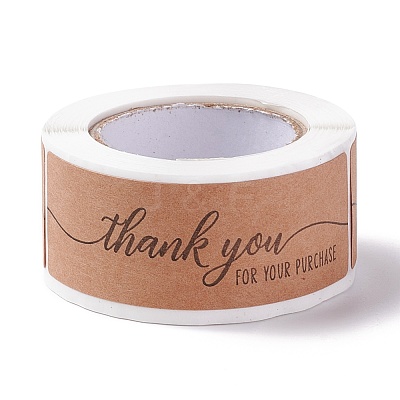 Rectangle Thank You Theme Paper Stickers DIY-B041-33A-1