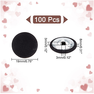 100Pcs Cloth Shank Buttons BUTT-NB0001-72C-1