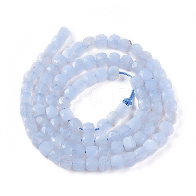 Natural Blue Lace Agate Beads Strands G-L537-025-1