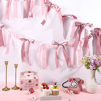 2Pcs Polyester Packaging Ribbon Bowknot HJEW-ME00127-1