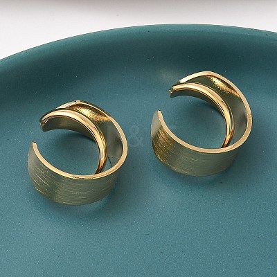 304 Stainless Steel C-Shaped Cuff Earrings EJEW-K268-61G-1