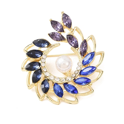 Alloy Rhinestone Lapel Pin Brooches RB-CBA1388-02G-1