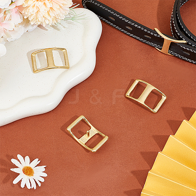 4Pcs Brass Tri-Glide Adjuster Buckles Clasps FIND-OC0003-47-1
