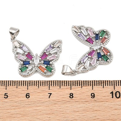 Brass Micro Pave Cubic Zirconia Pendants CU-CBA908F-05P-09-1