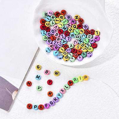 Craft Mixed Color Acrylic Beads SACR-YW0001-07-1
